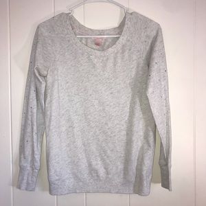 VS PINK Rhinestone Sleeve Crewneck
